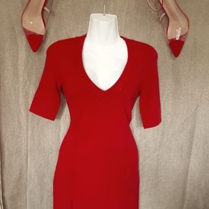 Lady in Red, sweater dress falls above the knee size XS stretchy Rag & bone